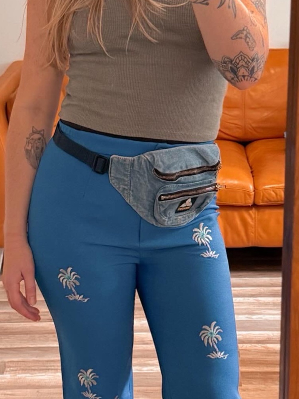 Vintage Ontario Trillium Denim Fanny Pack